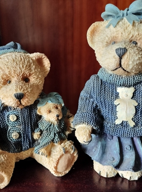 外单孤品 小熊情侣摆件一对 储蓄罐 零钱罐