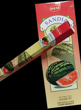 印度香HEM品牌Watermelons西瓜香竹签线香室内薰香清香型水果香薰