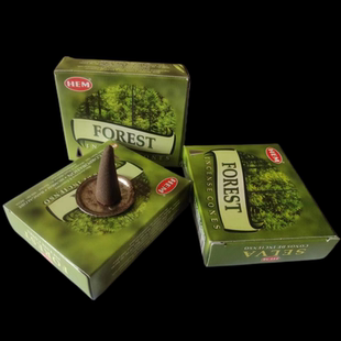 印度香HEM品牌FOREST雨雾森林锥香塔香室内薰香清香型安神减压香