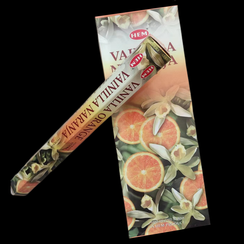 印度香HEM品牌Vanilla orange香草香橙柑橘线香室内薰香花香水果