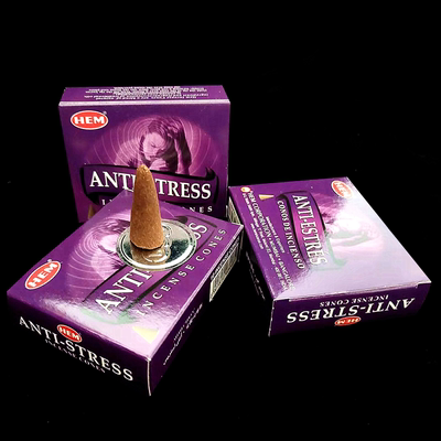 印度香HEM品牌ANTI-STRESS减压香锥香塔香提神香瑜伽冥想室内薰香