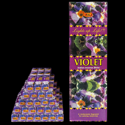 RAJ印度香 紫罗兰VIOLET竹签线香室内香薰线香花香除异味香花环境