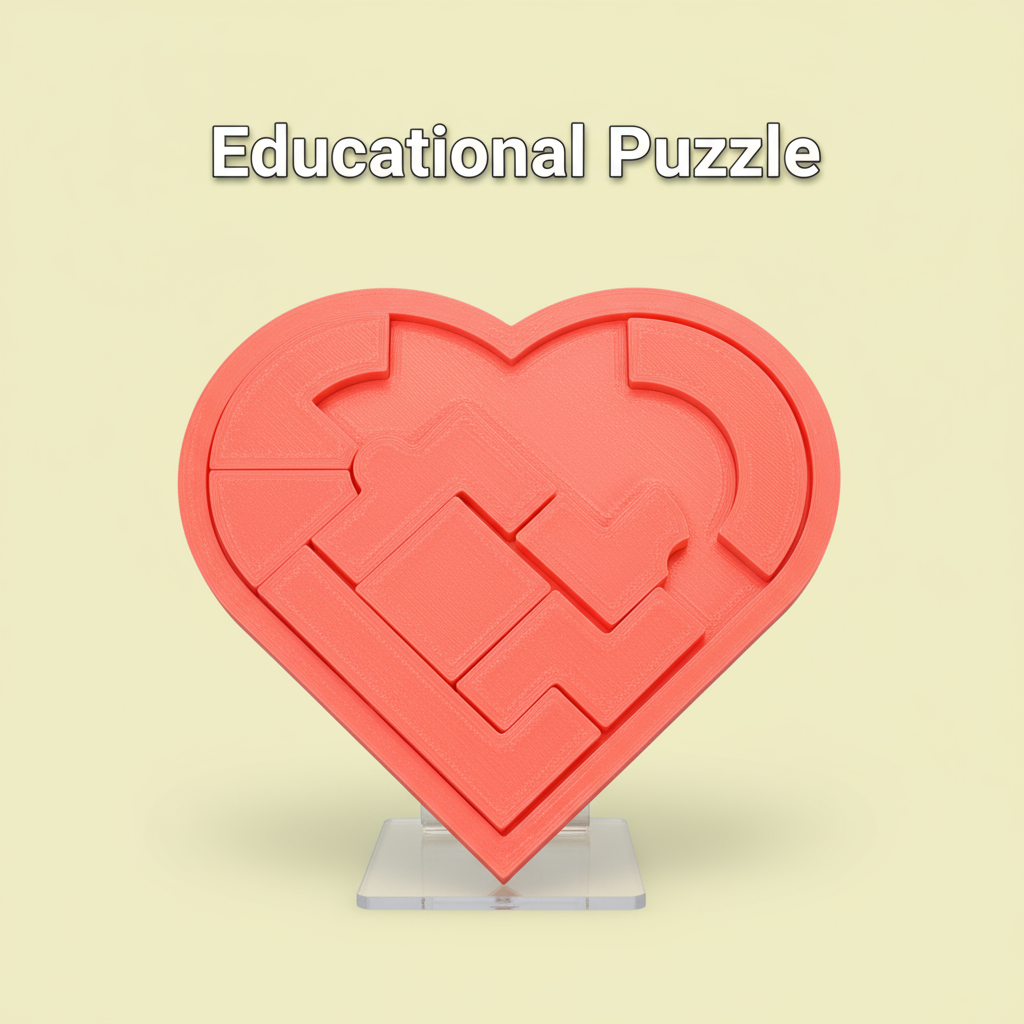 Puzzle拼图 迷你款爱心解密拼图10级烧脑地狱高难度益智解谜玩具