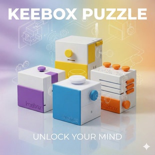 gm同款keebox 全套 智力解锁玩具 益智puzzle拼图解压地狱级玩具