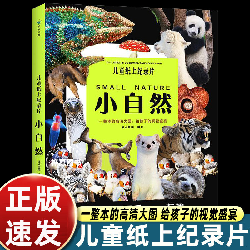 儿童纸上纪录片小自然 20个充满童趣的自然主题，230+张高清照片 给孩子的视觉盛宴小学生少儿科普绘本百科全书课外读物绘本漫画