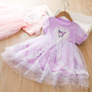 女童艾莎公主裙夏装2025新款儿童洋气纱裙子女宝洛丽塔纯棉连衣裙