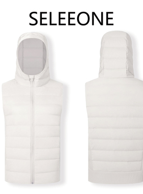 【全球购—深圳发货】保暖百搭秋冬连帽运动羽绒服马甲百搭156