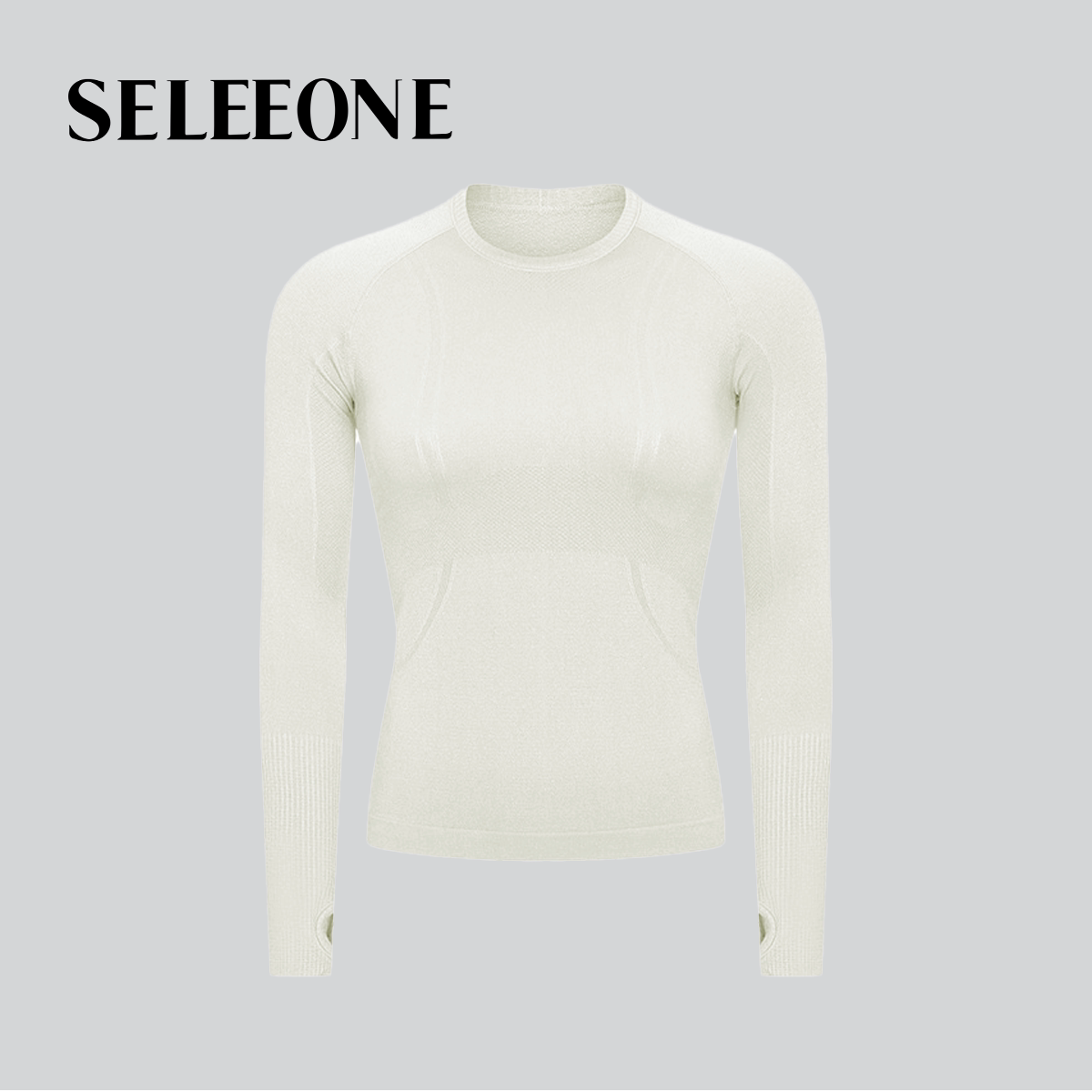 SELEEONE女士瑜伽服长袖上衣紧身速干透气健身跑步运动T恤19083