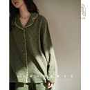 复古田园风可外穿家居服套装 妮狄娅睡衣女秋季 款 开衫 纯棉纱布长袖