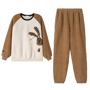 【清仓捡漏】妮狄娅女冬季珊瑚绒加厚睡衣睡袍保暖男士秋冬家居服