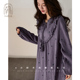 田园风长裙春秋家居服 紫色法式 妮狄娅睡衣睡裙女春季 纯棉纱布长袖