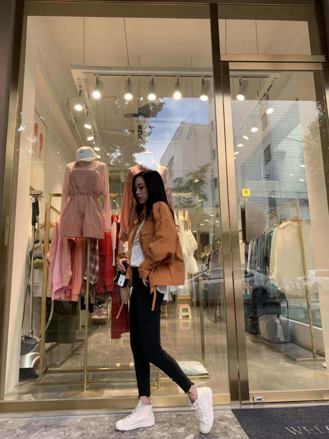 2019短风衣工装外套女春秋韩版宽松新款潮薄款休闲复古港味学生