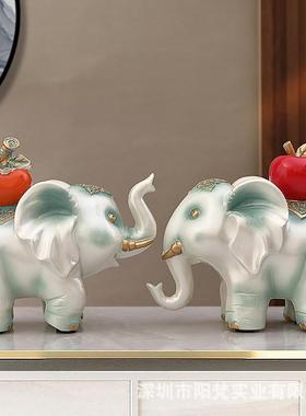 鹿摆件大象一对创意家居装饰品