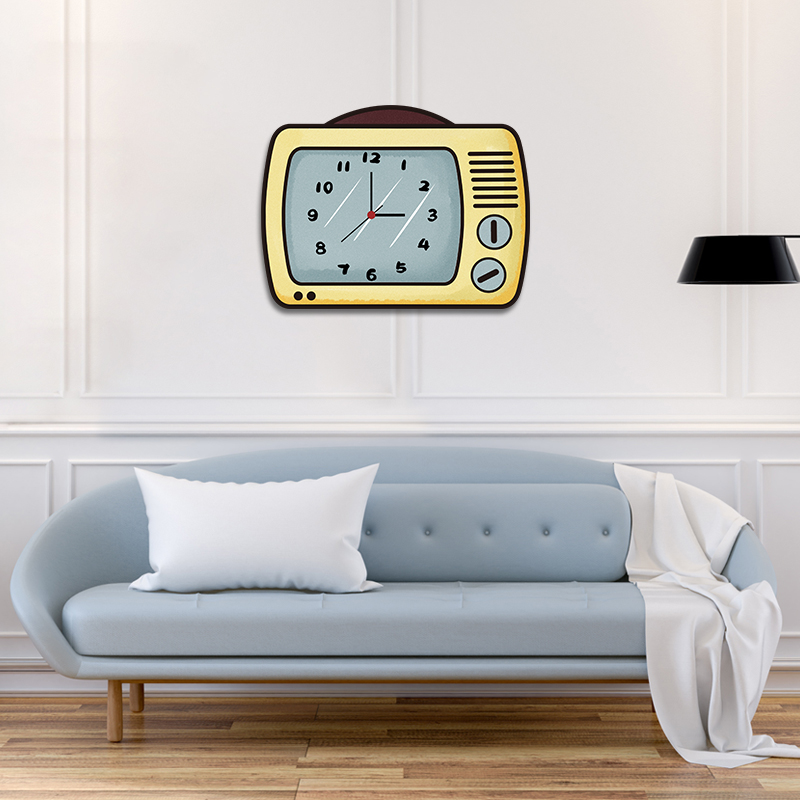 卡通电视机钟表进店看实拍视频