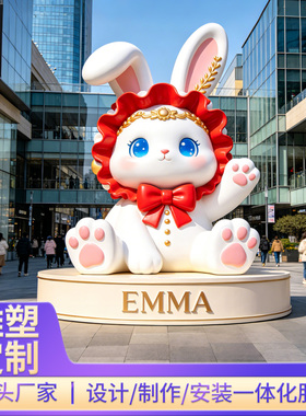 不锈钢雕塑小鹿玻璃钢浪花卡通抽象鱼形蝴蝶小区美化工艺品