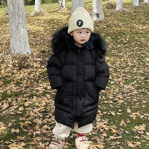 儿童羽绒服中长款加厚