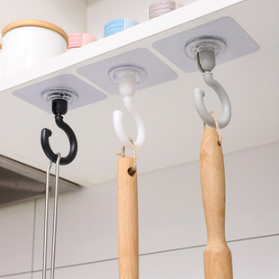 360旋转免钉无痕吸顶挂钩免打孔大号蚊帐帘子粘钩家用粘胶衣帽勾