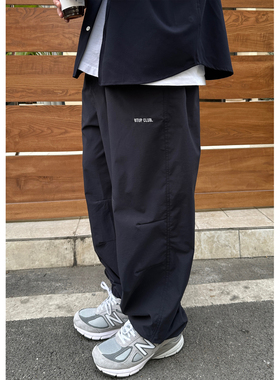 Batterup春夏裤子日系百搭纯色藏青色速干户外训练裤休闲长裤男潮