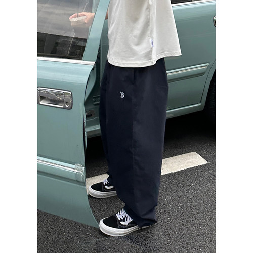 原创长裤宽松日系绣花休闲裤