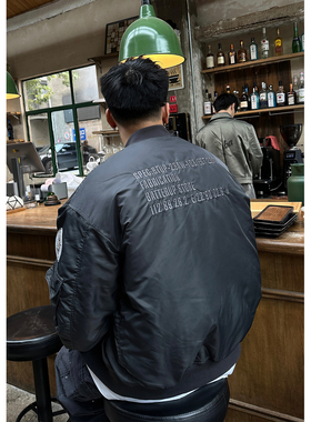 Batterup潮牌冬季新款美式加厚短款棉服MA1飞行服夹克外套男棉衣