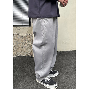 男款 Batterup25春夏新款 子日系竹节纹理水洗宽松锥形休闲裤 裤 工装