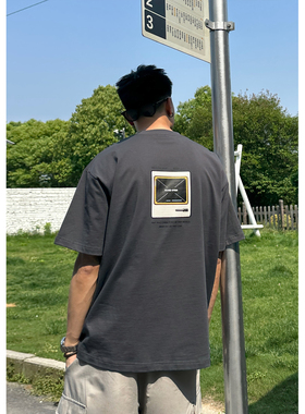 Batterup夏季新款日系宽松纯棉圆领卡通印花休闲百搭短袖T恤男潮