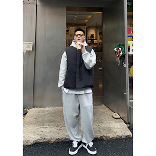 Batterup原创2024冬季 棉服加厚外穿防风无领加棉背心马甲男 新款