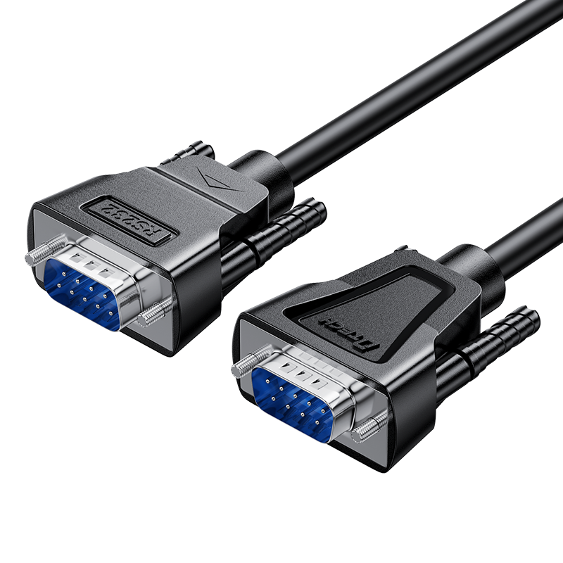 帝特 DB9连接线rs232延长直通交叉串口线9针公对公/公对母/母对母