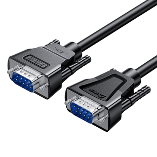 帝特 DB9连接线rs232延长直通交叉串口线9针公对公/公对母/母对母