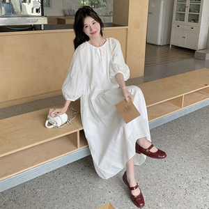 初恋系白月光连衣裙女2025春夏新款法式甜美少女感气质减龄小白裙图片