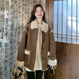 新款羊羔毛皮毛一体外套239-25113-p205k308，女装短外套，浙宝239