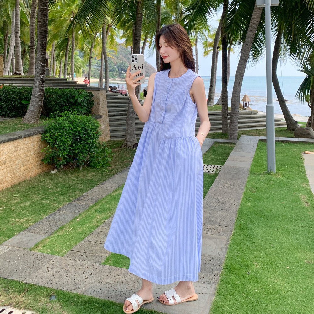 现货新款条纹连衣裙239-2557-P135K198,女装连衣裙,浙宝239