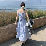 韩系开春穿搭一整套女2025新款独特漂亮牛仔外套吊带连衣裙两件套，女装连衣裙，浙宝239