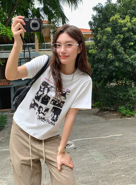创意纯棉短袖复古女士吸汗夏季