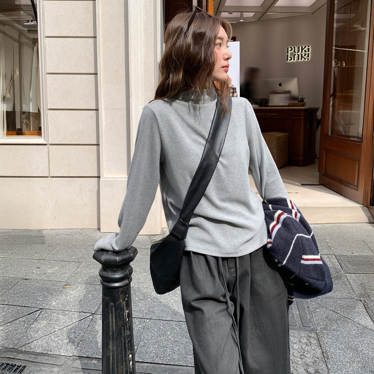 珍妮宇航局 基础款版型半高领长袖打底衫女修身显瘦磨毛针织上衣,女装/女士精品,T恤,淘宝优惠券,粉丝福利购,淘宝优惠卷