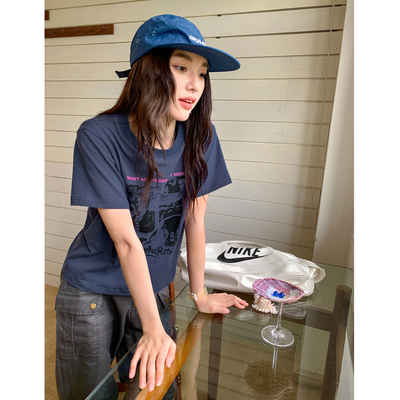 创意纯棉短袖复古女士吸汗夏季