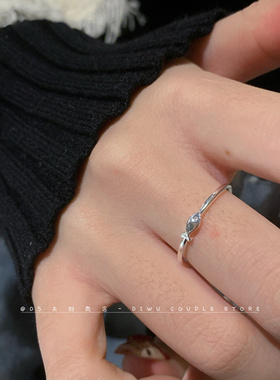 超好戴的~极细迷你版小鱼戒指女