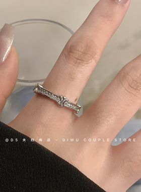 叠戴戒指女轻奢高级感开口气质