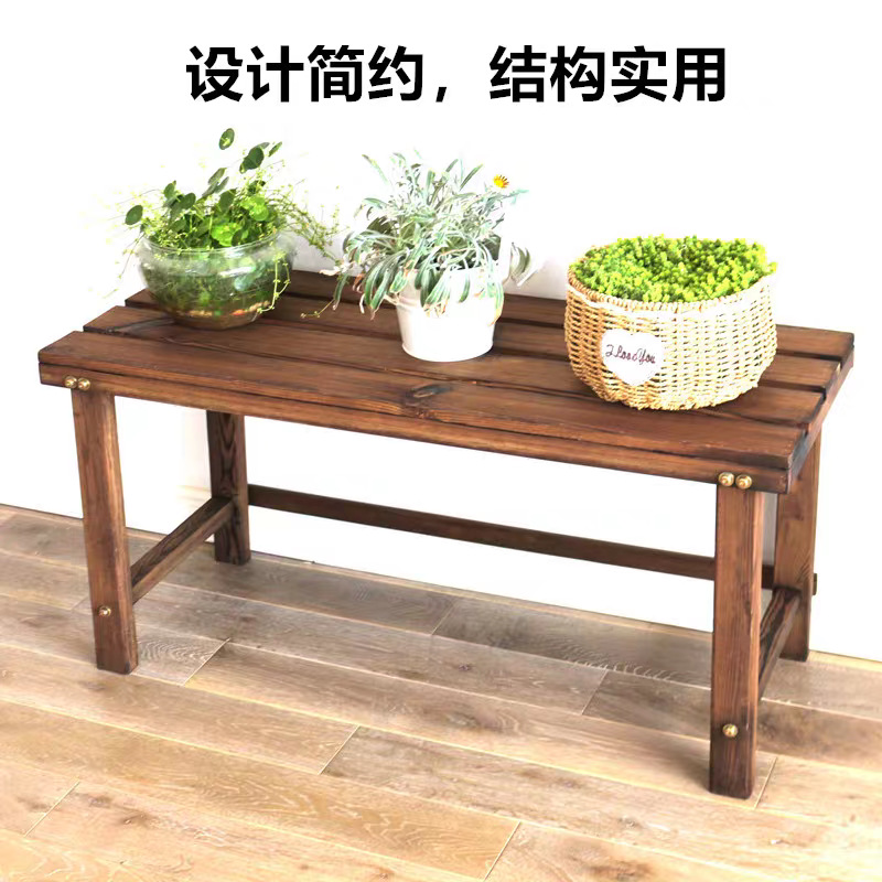 空调外机罩花架实木防腐户外多肉绿植定制小桌子阳台置物架花盆架