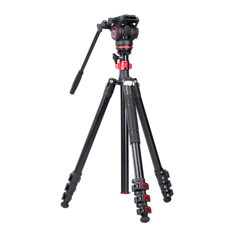 卡宴（Cayer）AF2451/CF2451相机三脚架专业摄影摄像单反支架便携液压云台套装户外稳定多功能反折变独脚架