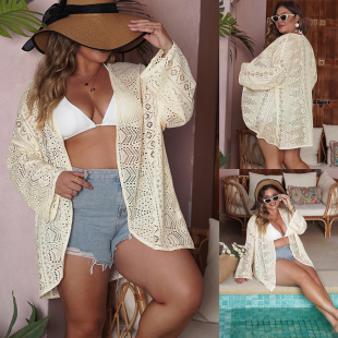 Hollow Cardigan Long Sleeve Bohemian Out Female Knit Summer