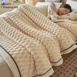 Winter Gold Turtle Fleece Blanket Thickened Warm Couch Throw