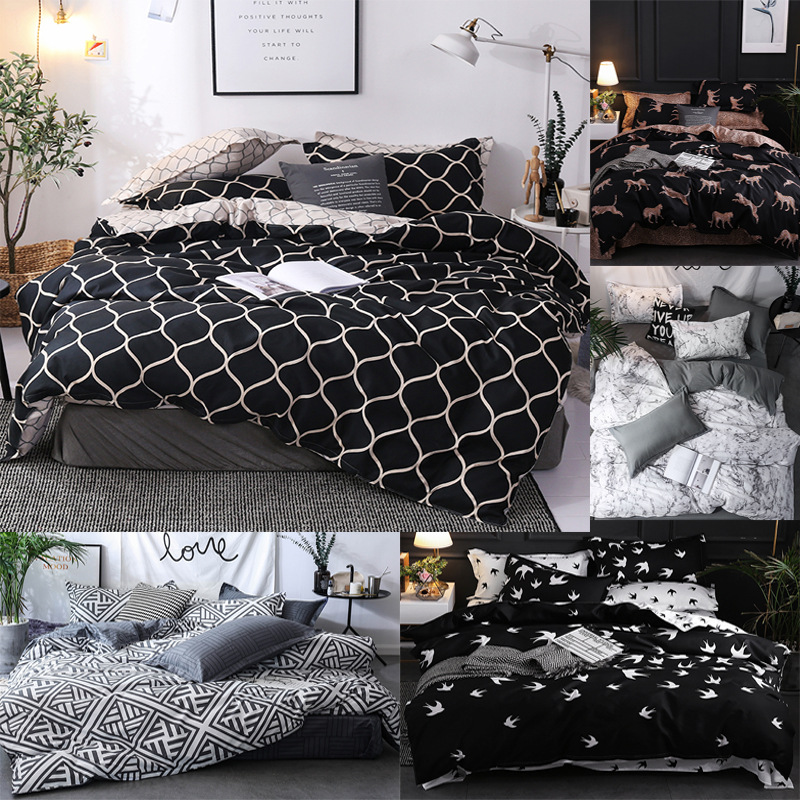 quilt duvet cover+2 pillow cases 50*70cm bedding sets 3 pcs 床上用品 床品套件/四件套/多件套 原图主图