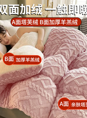 Thickened Warm Tafleece Winter Quilt Lamb Wool Comforter