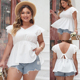 Sleeveless Elegant Women Top Color Summer Shirt Solid Neck