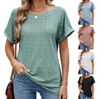 2025 Summer Short Sleeve Loose Casual T-Shirt Top for Women