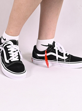 VANS黑白经典男女运动休闲鞋低帮滑板鞋VN000D3HY28 VN0A4UUK6BT