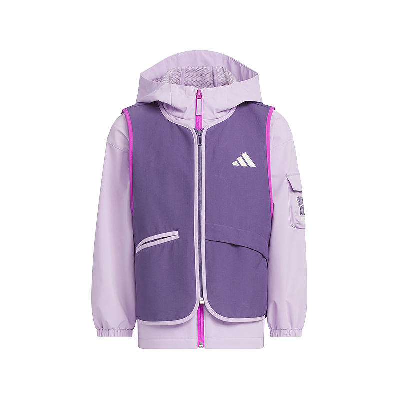 Adidas儿童装女小童梭织外套