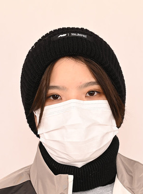 NEW BALANCE NB情侣款针织帽休闲舒适百搭黑色运动帽LAH44407-BK