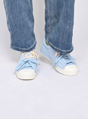 Converse匡威新款LO芭蕾薄底鞋德训帆布鞋情侣蓝色休闲鞋A19131C